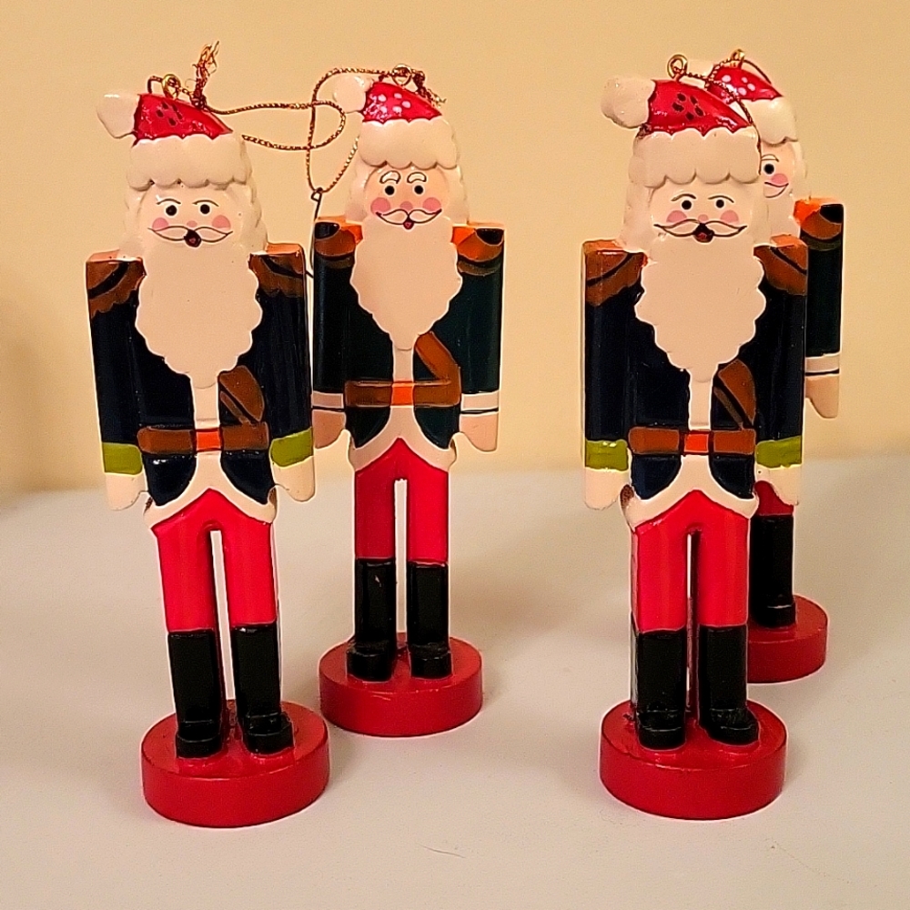 Vintage Wooden Toy Soldier Ornanents